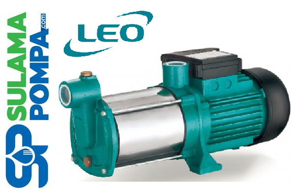LEO 3XCM100S 0,8 HP PASLANMAZ GÖVDELİ YATAY KADEMELİ SANTRİFÜJ POMPA