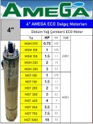 Amega MGM 075  0.75Hp 220V 4\'\' Döküm Yağ Çemberli Derin Kuyu Sondaj Dalgıç Motor (Eco motor)
