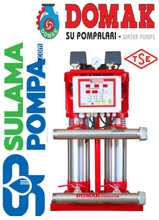 DOMAK 216‐4Tİ 2x4 HP 380W DİJİTAL PANOLU ÇİFT POMPALI HİDROFOR