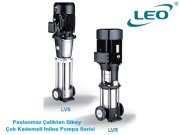 Leo  LVS15-12   15Hp  380V    Dikey Milli İnline Kademeli  Paslanmaz Çelik Pompa