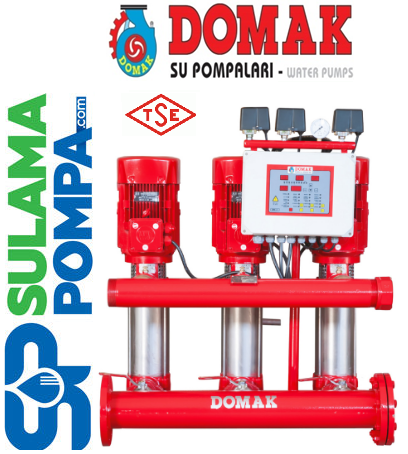 DOMAK 225‐4TÜ 3x10 HP 380W DİJİTAL PANOLU ÜÇ POMPALI HİDROFOR