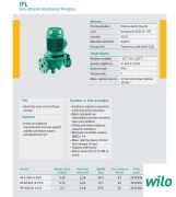 Wilo IPL40/120-1.5/2  1.5kW 380V  İnline Tip Flanşlı Kuru Rotorlu Sirkülasyon Pompası