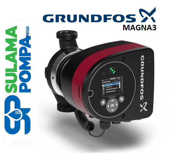 GRUNDFOS MAGNA3 32-100 180 mm DN32 PN10 TEKLİ TİP DİŞLİ BAĞLANTILI FREKANS KONVERTÖRLÜ POMPA-97924257