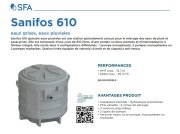 SFA  SANIFOS 610 1 SLD S  220V Tek Pompalı Çarklı Monofaze  Atık Su İstasyonu