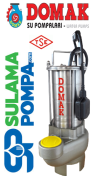 DOMAK ASM26 B4 1,5 HP 220V BIÇAKLI PASLANMAZ ÇELİK GÖVDELİ ATIK SU DALGIÇ POMPA