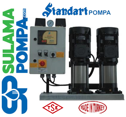 STANDART TH 2xSBT - V 90/6 3.HP 380W ÇİFT POMPALI TAM OTOMATİK HİDROFOR
