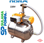 NORM NBY 2203 M-80 1.5 HP 220V 80 LT TANKLI YATAY POMPALI TAM OTOMATİK PAKET HİDROFOR
