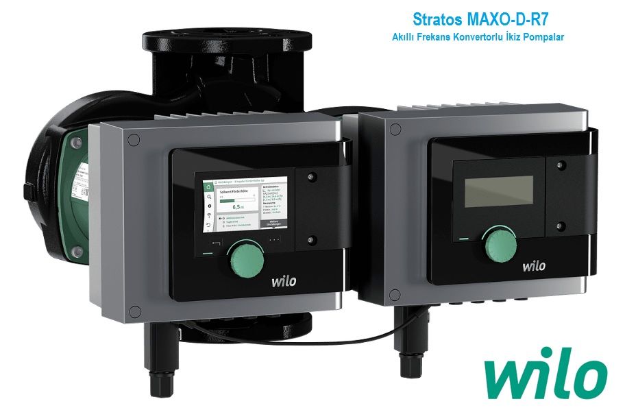 Wilo Stratos MAXO-D 40/0.5-8 PN6/10-R7  DN40 İkiz Pompalı Flanşlı Tip Akıllı Frekans Kontrollü Sirkülasyon Pompası