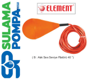 ELEMENT 15,MT 40 D AÇILI KAUÇUK ATIK SU SIVI SEVİYE FLATÖRÜ (ŞAMANDIRA)