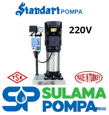 STANDART TH 1xSBM-V 80/9 1.5 HP 220V TEK POMPALI TAM OTOMATİK HİDROFOR