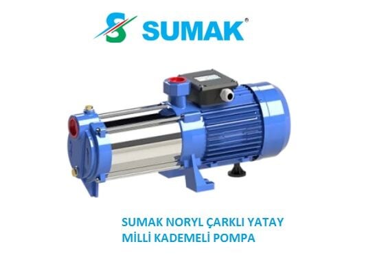 Sumak SYMT6 180/10  1.8Hp 380V  Noril Çarklı Yatay Milli Kademeli Pompa - 2900 d/d