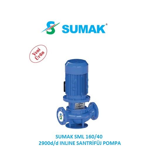 Sumak SML160/40  5.5kW 380V İNLİNE SANTRİFÜJ POMPA - 2900 d/d