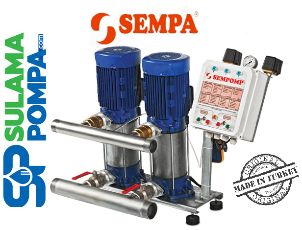 SEMPA SPL 100-05x2 5.5 HP 380V ÇİFT POMPALI HİDROFOR