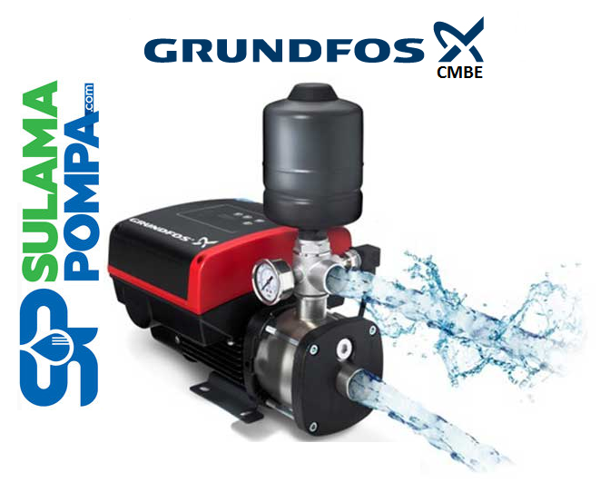 GRUNDFOS CMBE 3-51 1.HP 220V 2 LT TANKLI KADEMELİ FREKANS KONVERTÖRLÜ PAKET HİDROFOR-98810924