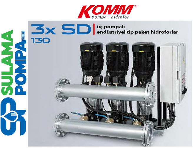 STAR 3 SD 130/7 T 3x10 HP 380V ÜÇ POMPALI ENDÜSTRİYEL TİP SESSİZ PAKET HİDROFOR
