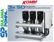 STAR 3 SD 190/4 T 3x20 HP 380V ÜÇ POMPALI ENDÜSTRİYEL TİP SESSİZ PAKET HİDROFOR