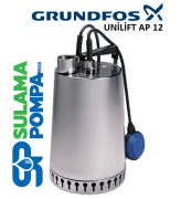 GRUNDFOS UNİLİFT AP 12.40.08.A1 1,1 HP 220V KOMPLE PASLANMAZ ÇELİK ATIK SU DALGIÇ POMPA-96010980