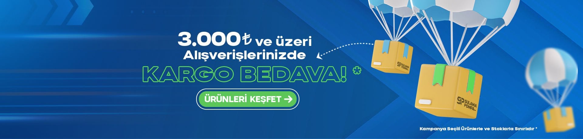 3.000 TL. VE ÜZERİ KARGO EBDAVA KAMPANYA