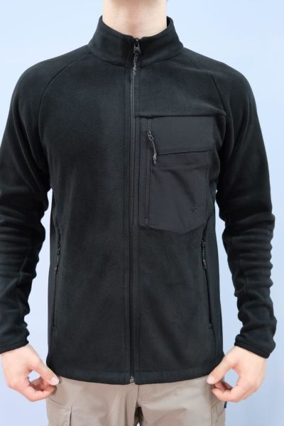 Wolfram Mevsimlik Polar Hırka Gri-Siyah - 3XL
