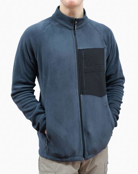 Wolfram Mevsimlik Polar Hırka Gri-Siyah - 3XL