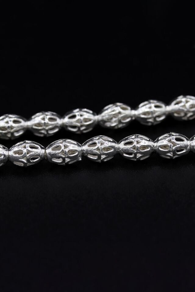 Oval Model Telkari Gümüş Tesbih 042