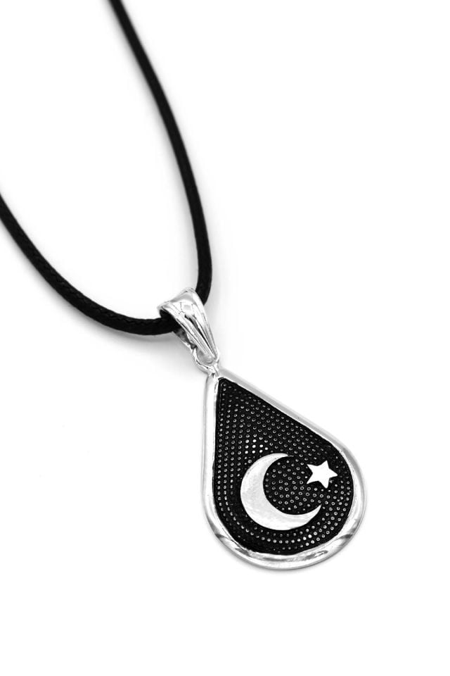 Ay Yıldız Erkek Gümüş Kolye 010