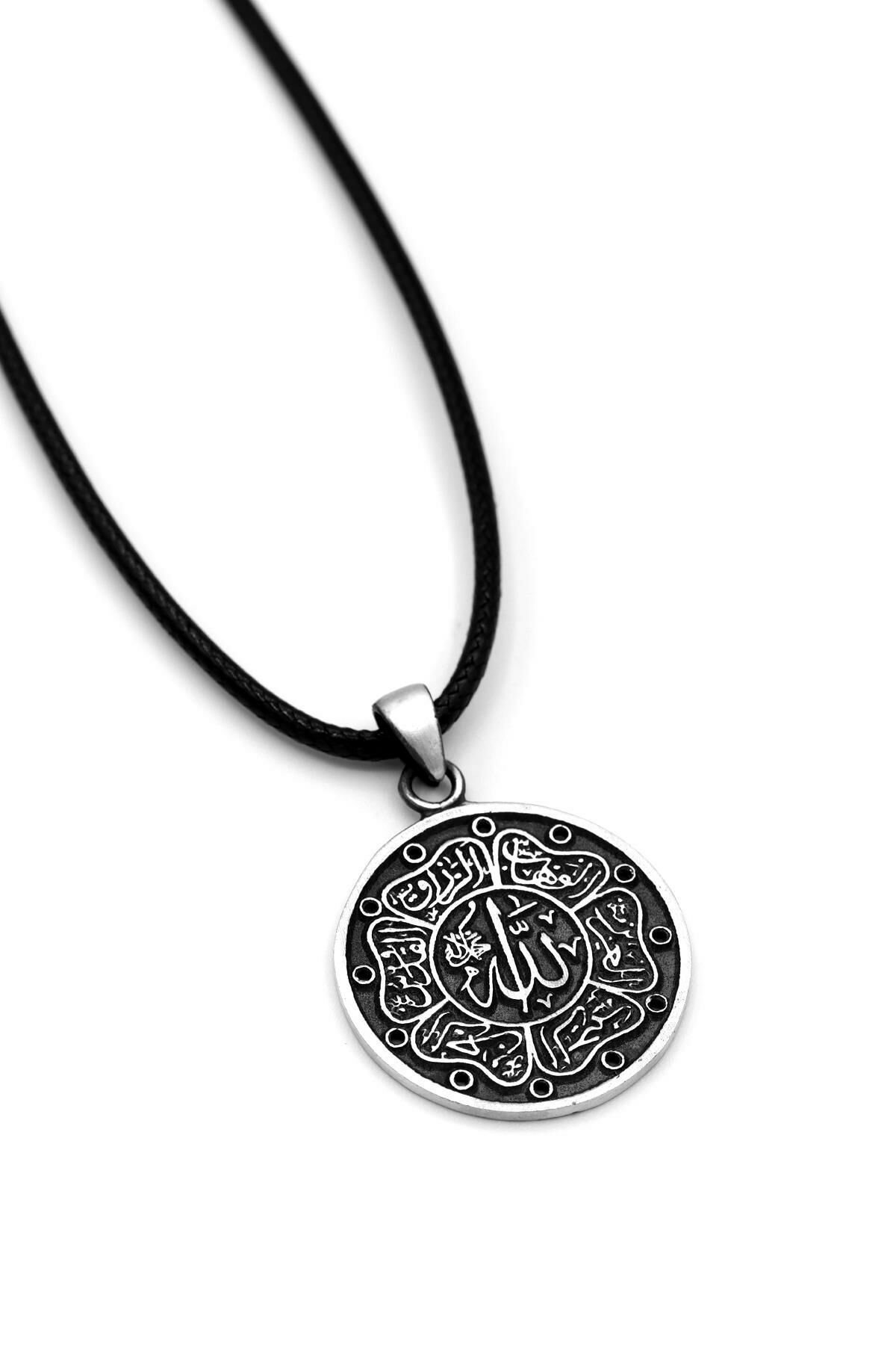 Allah Yazılı Erkek Gümüş Kolye 044