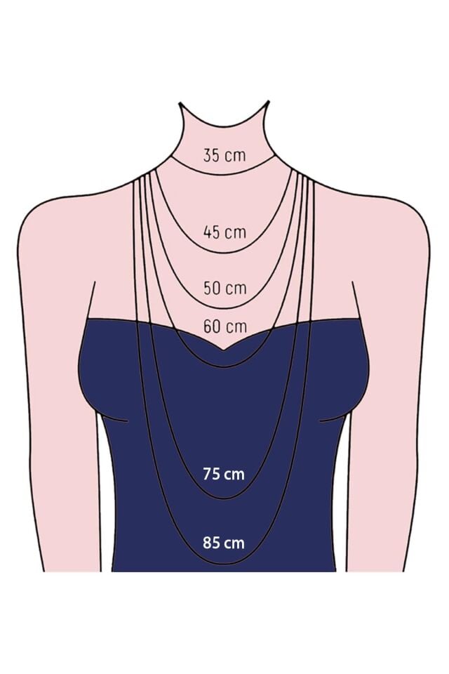 60 cm Tilki Kuyruğu Beyaz Gümüş Zincir