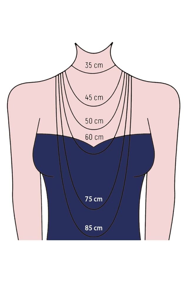 65 cm Oksitli Gümüş Zincir