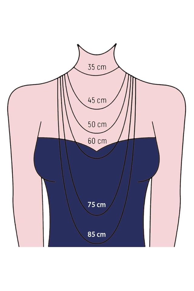 80 cm Forse Roz Gümüş Zincir