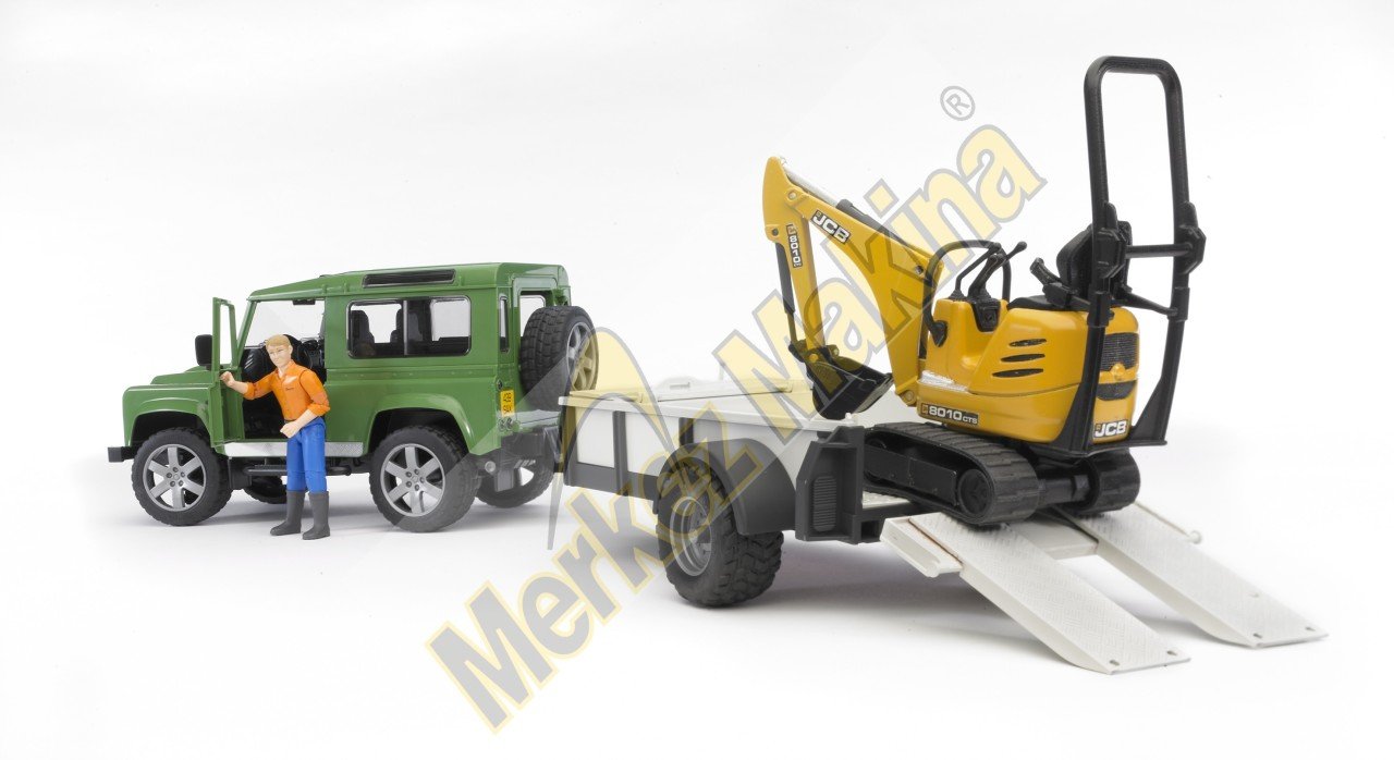 BRUDER Land Rover Arazi Aracı & JCB Mini Kazıcı 02593