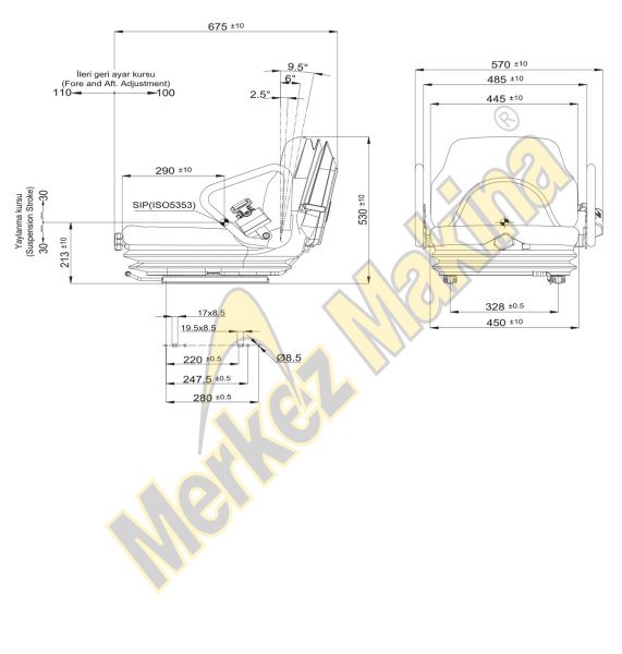 F140/MN60 FORKLİFT KOLTUKLARI