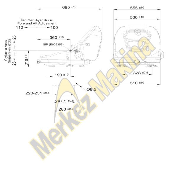 F150/MN50 FORKLİFT KOLTUKLARI