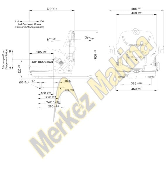 22/EAN60 FORKLİFT KOLTUKLARI