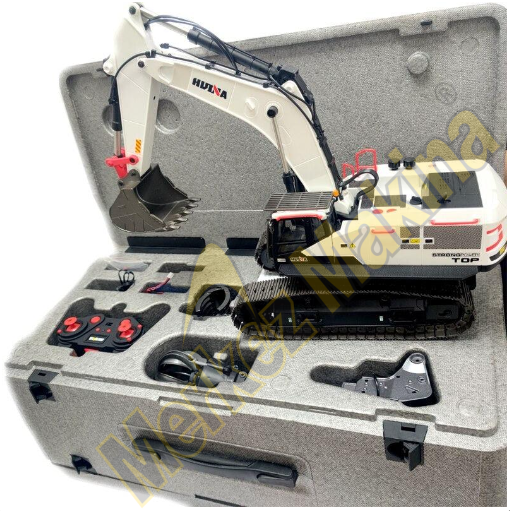 HUINA 1/14 profesyonel 22 Kanal RC Model 4 Farklı Kepçeli Ekskavatör Kazıcı Uzaktan Kumandalı Çok Fonksiyonlu İş Makinası 2.4G Sesli ve Işıklı 1594