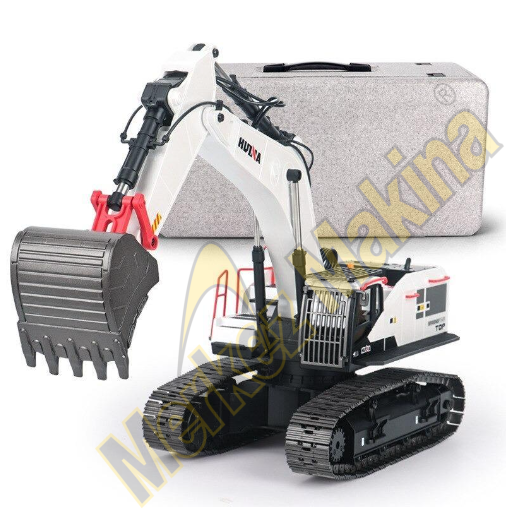 HUINA 1/14 profesyonel 22 Kanal RC Model 4 Farklı Kepçeli Ekskavatör Kazıcı Uzaktan Kumandalı Çok Fonksiyonlu İş Makinası 2.4G Sesli ve Işıklı 1594