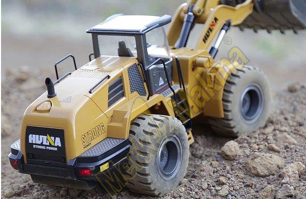 HUINA 1/14 10 Kanal FULL METAL Uzaktan Kumandalı Profesyonel RC Model Wheel Loader Damper İş Makinası -6 KG AĞIRLIK 2.4G Full Fonksiyon Sesli ve Işıklı -1583