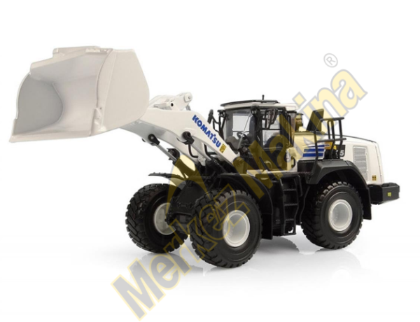 1/50 Ölçek Komatsu WA475-10 Loder  ( Beyaz Versiyon) Sergilemeye Hazır Tarımsal Makine Modeli