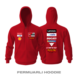 Ducati Team: Jack Miller Edition Fermuarlı Kapüşonlu Hoodie