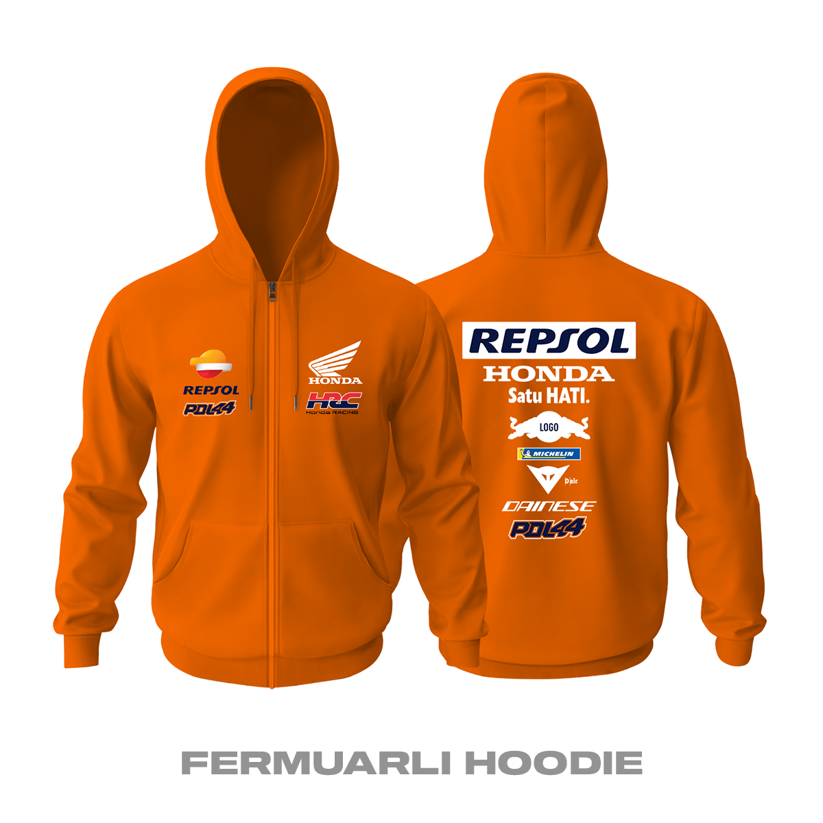 Repsol Honda Team: Pol Espargaro Edition Fermuarlı Kapüşonlu Hoodie