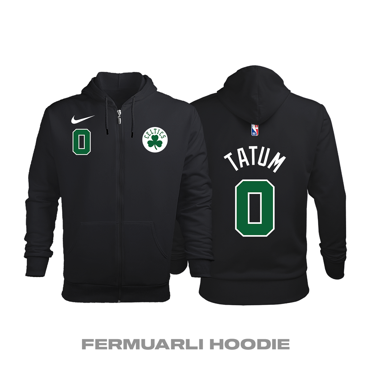 Boston Celtics: Statement Edition 2017/2018 Fermuarlı Kapüşonlu Hoodie