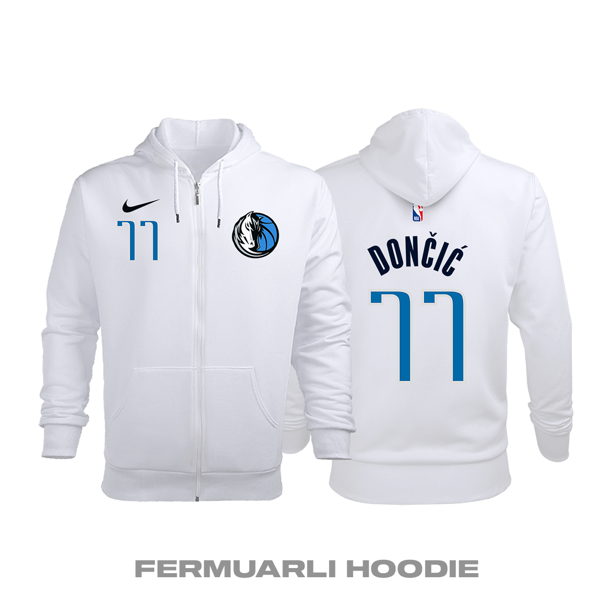 Dallas Mavericks: Association Edition 2017/2018 Fermuarlı Kapüşonlu Hoodie