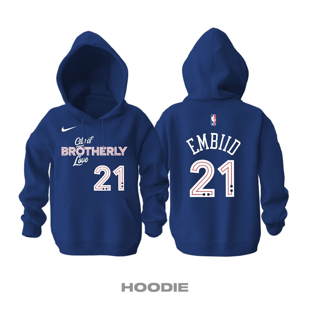 Philadelphia 76ers: City Edition 2023/2024 Kapüşonlu Hoodie