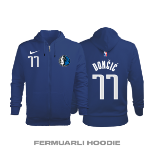 Dallas Mavericks: Statement Edition 2017/2018 Fermuarlı Kapüşonlu Hoodie