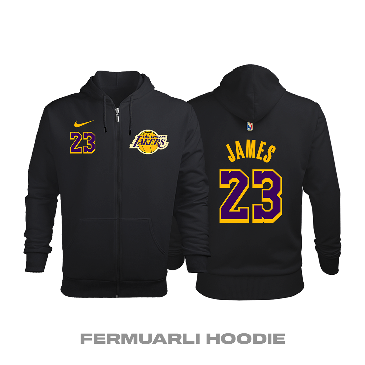 Los Angeles Lakers: Earned Edition 2020/2021 Fermuarlı Kapüşonlu Hoodie