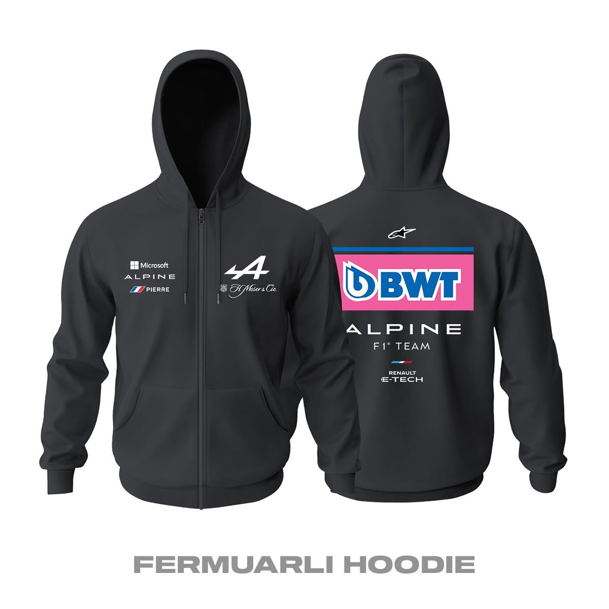 Alpine F1 Team: A524 Edition Fermuarlı Hoodie