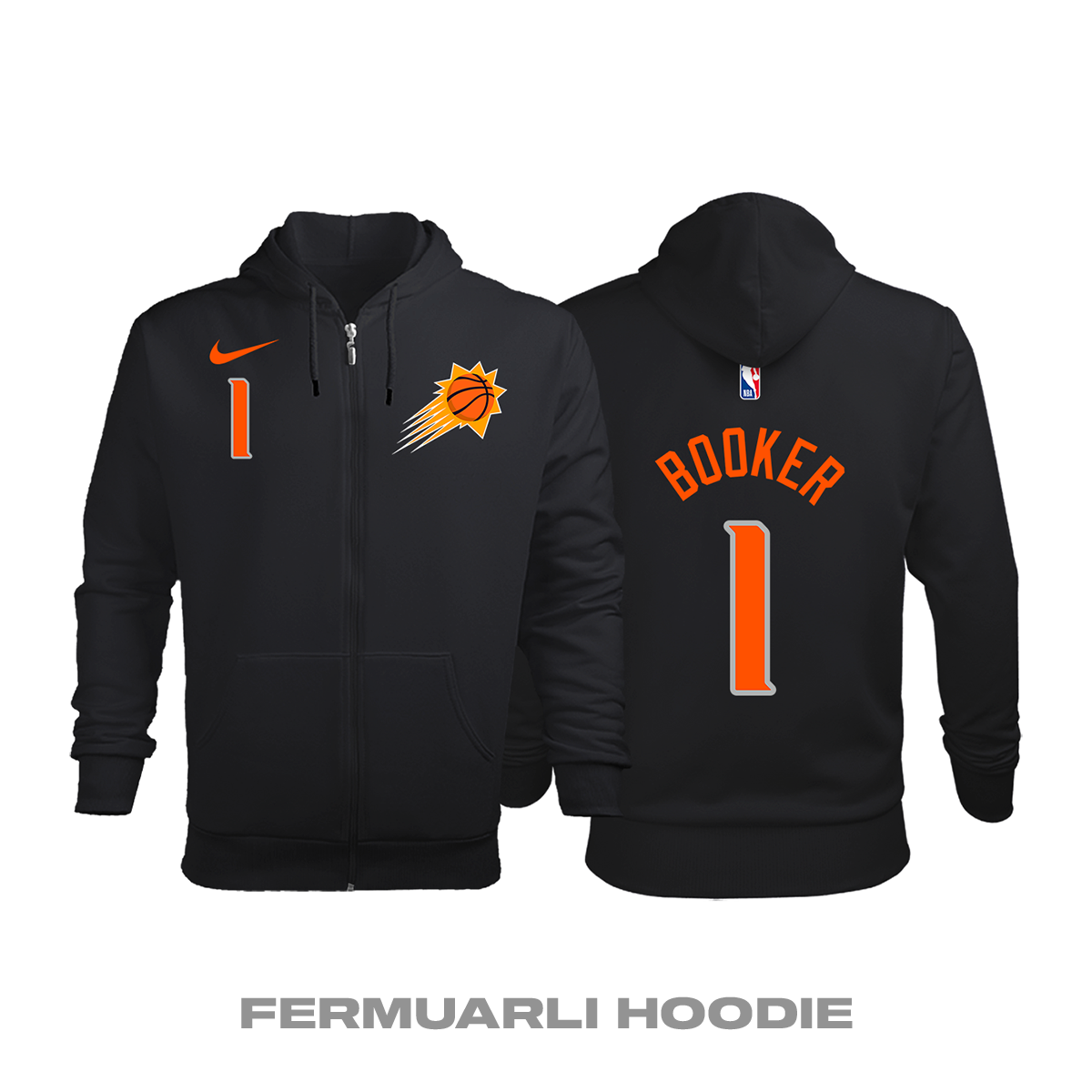 Phoenix Suns: Statement Edition 2017/2018 Fermuarlı Kapüşonlu Hoodie