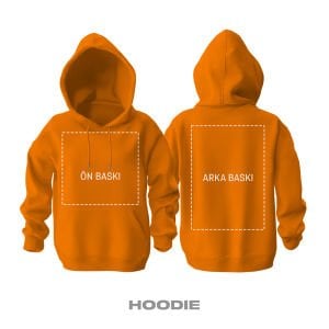 Kişisel Baskı - Turuncu Kapüşonlu Hoodie