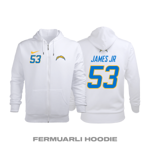 Los Angeles Chargers: Road Edition 2020/2021 Fermuarlı Kapüşonlu Hoodie