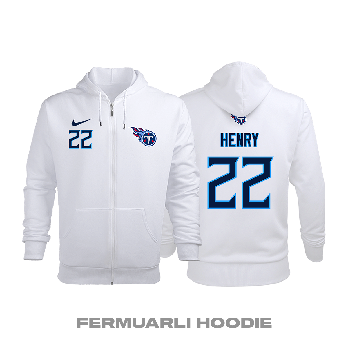 Tennessee Titans: Road Edition 2020/2021 Fermuarlı Kapüşonlu Hoodie